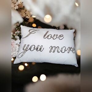 Mina Victory Luminecence "I Love You More" Throw Pillow by Nourison 14inx20in